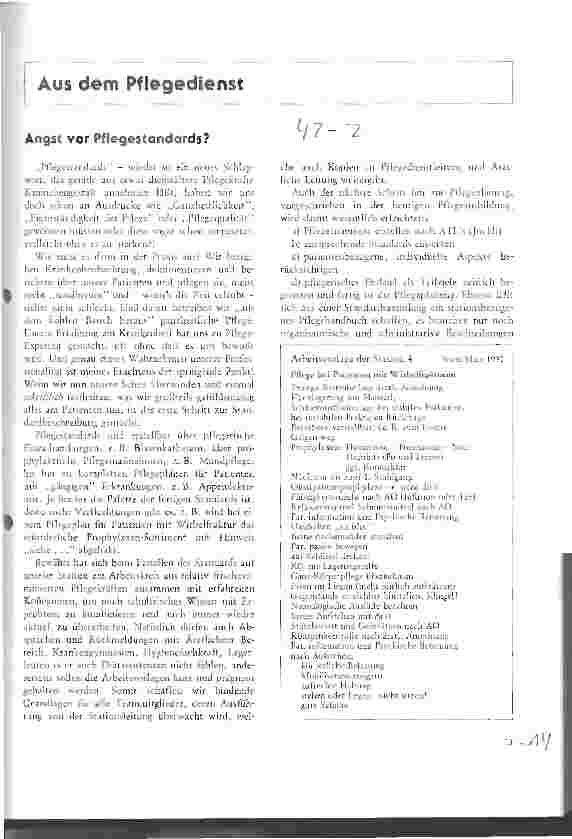 Vorschauseite 1: Angst vor Pflegestandards