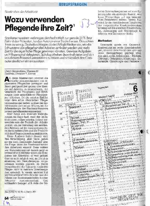 Vorschauseite 1: Wozu verwenden Pflegende ihre Zeit?