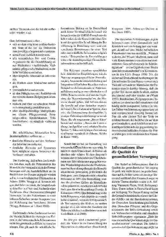 Vorschauseite 2: Informationen über Gesundheit, Krankheit und die Qualität der Versorgung Situation in Deutschland und zukünftige Entwicklungen