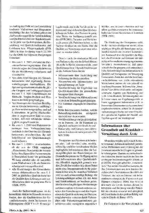 Vorschauseite 3: Informationen über Gesundheit, Krankheit und die Qualität der Versorgung Situation in Deutschland und zukünftige Entwicklungen