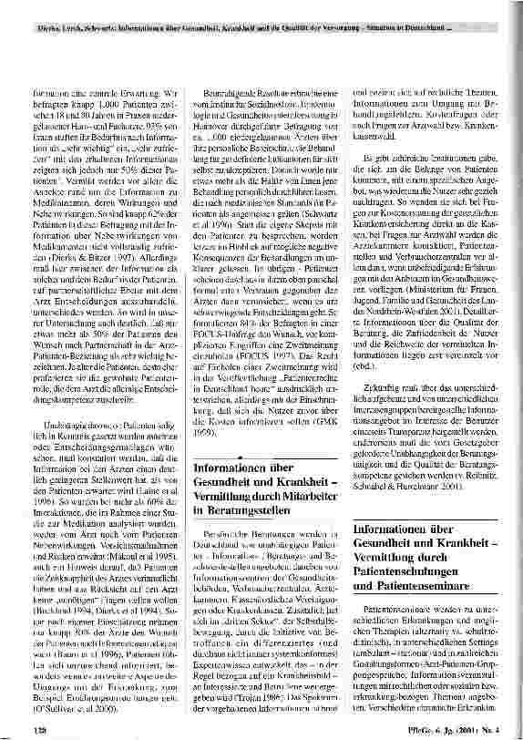 Vorschauseite 4: Informationen über Gesundheit, Krankheit und die Qualität der Versorgung Situation in Deutschland und zukünftige Entwicklungen