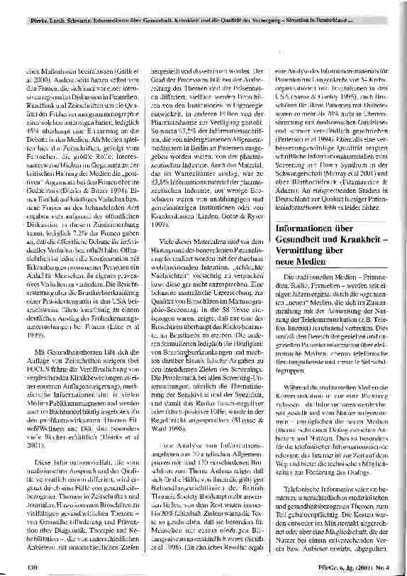 Vorschauseite 6: Informationen über Gesundheit, Krankheit und die Qualität der Versorgung Situation in Deutschland und zukünftige Entwicklungen