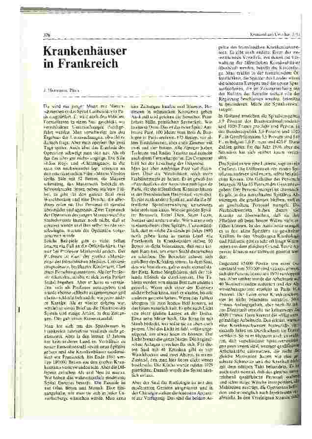 Vorschauseite 1: Krankenhäuser in Frankreich