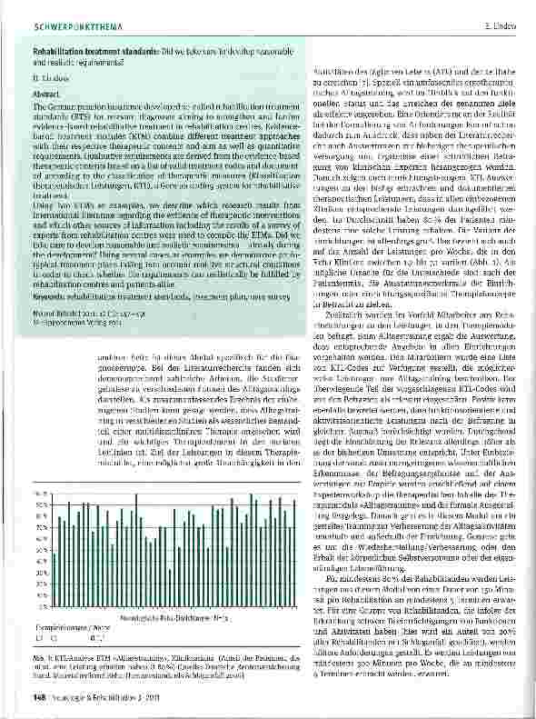 Vorschauseite 2: Sind die Anforderungen der Reha Therapiestandards realistisch?