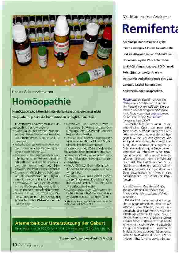 Vorschauseite 1: Remifentalnil: Zweitbeste Methode