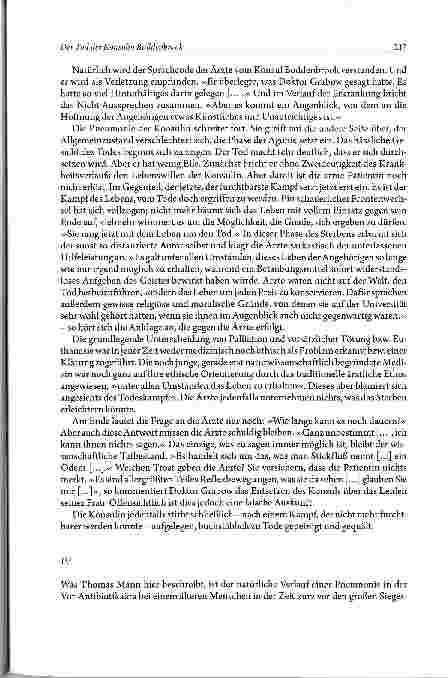 Vorschauseite 5: Der Tod der Konsulin Buddenbrook Über das Sterben des eigenen Todes