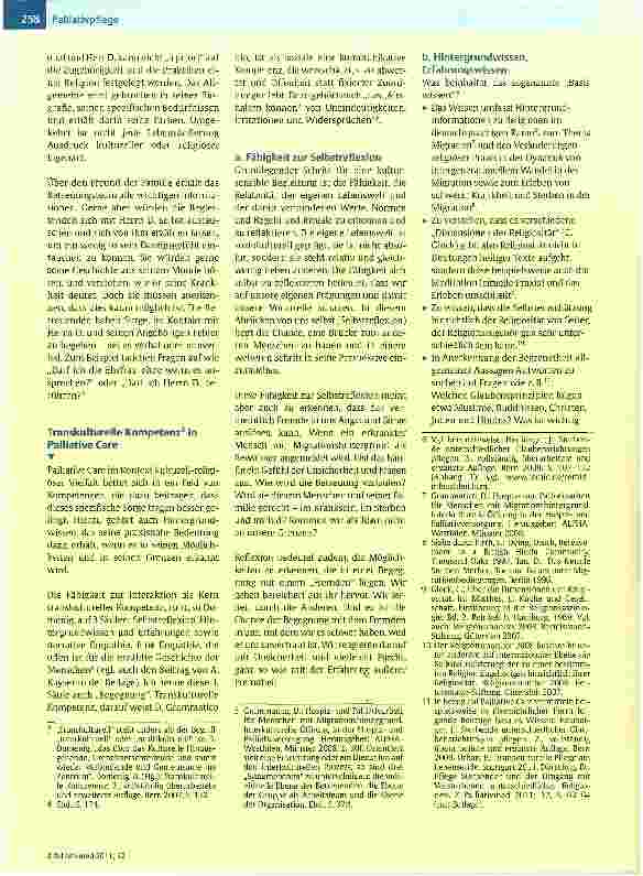 Vorschauseite 3: Palliative Care im Kontext kulturell-religiöser Vielfalt