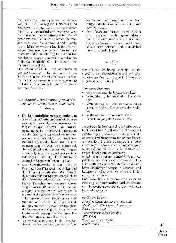 Vorschauseite 5: Pflegeriche Aspekte der kontinuierlichen duodenalen Ernährung von Schwerbrandverletzten