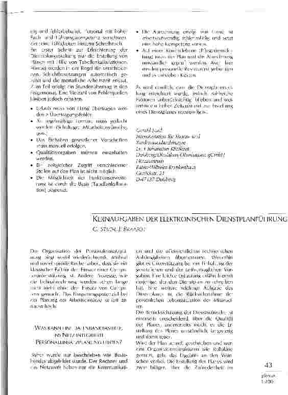 Vorschauseite 2: Veränderung der Anforderung an die Dienstplangestaltung in den letzten Jahren