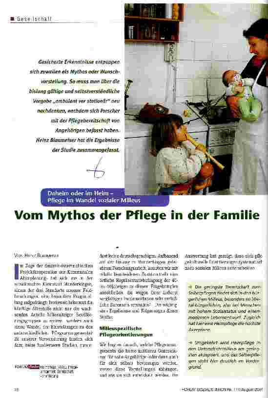 Vorschauseite 1: Vom Mythos der Pflege in der Familie