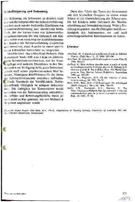Vorschauseite 5: Erfassung von Schmerz bei Schulkindern