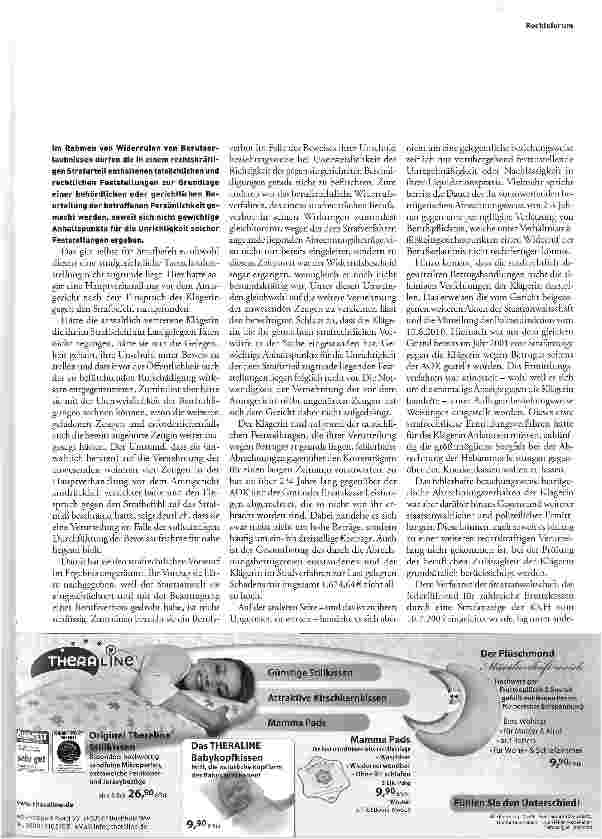 Vorschauseite 2: Entzug der Anerkennung bei Falschabrechnung