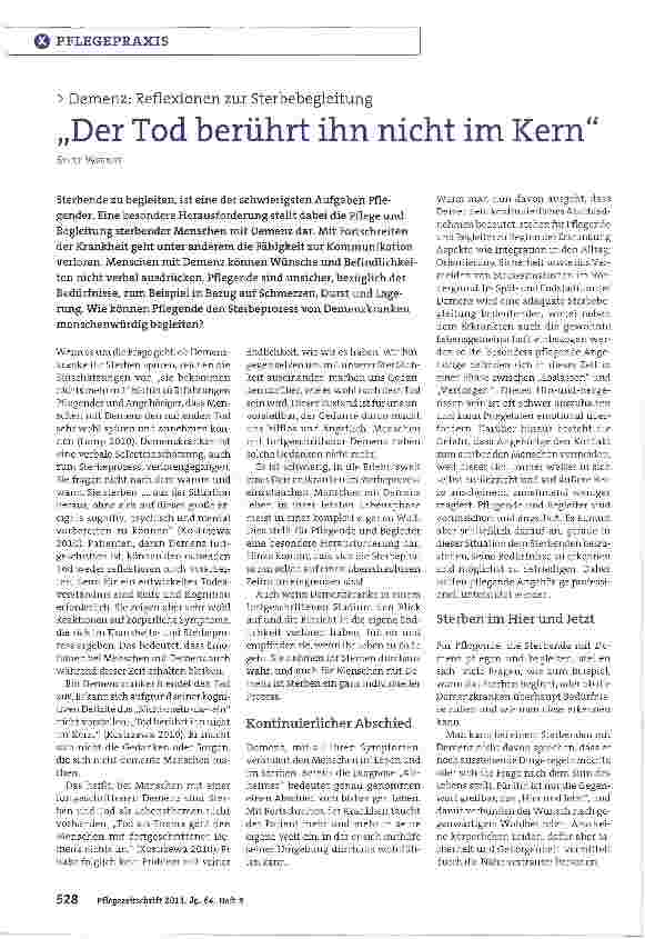 Vorschauseite 1: ..Der Tod berührt ihn nicht im Kern