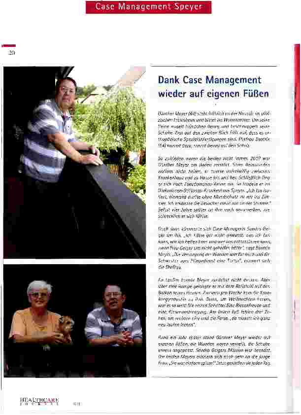 Vorschauseite 1: Dank Case Management wieder auf eigenen Füßen