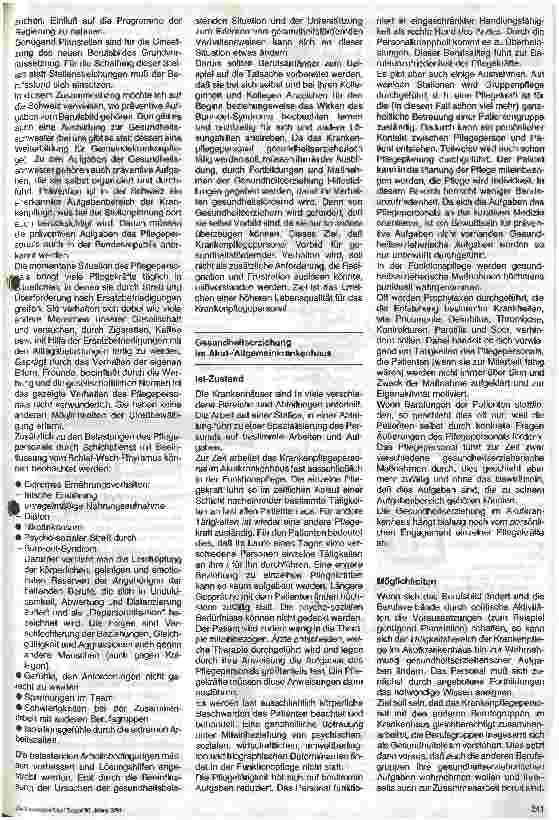 Vorschauseite 3: Gesundheitserziehung - auch eine Aufgabe des Pflegepersonals