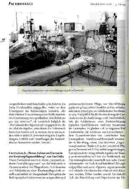 Vorschauseite 4: Hirntod, Organtransplantation und Pflege