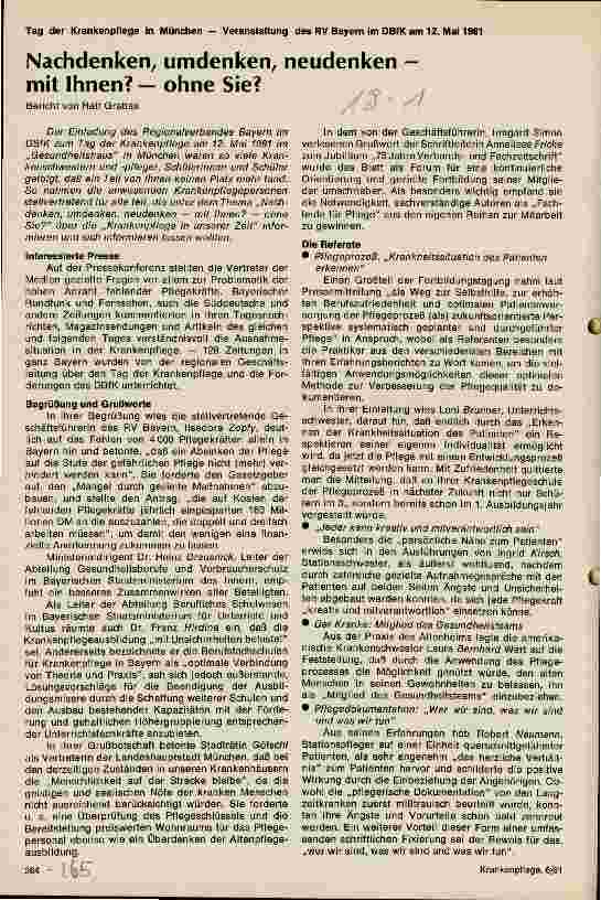 Vorschauseite 1: Nachdenken,umdenken, neudenken-mit Ihnen?-ohne Sie?