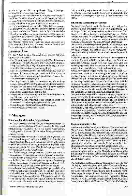 Vorschauseite 2: Angehörige pflegen Angehörige Erfahrungen mit einem Gesprächskreis für pflegende Angehörige