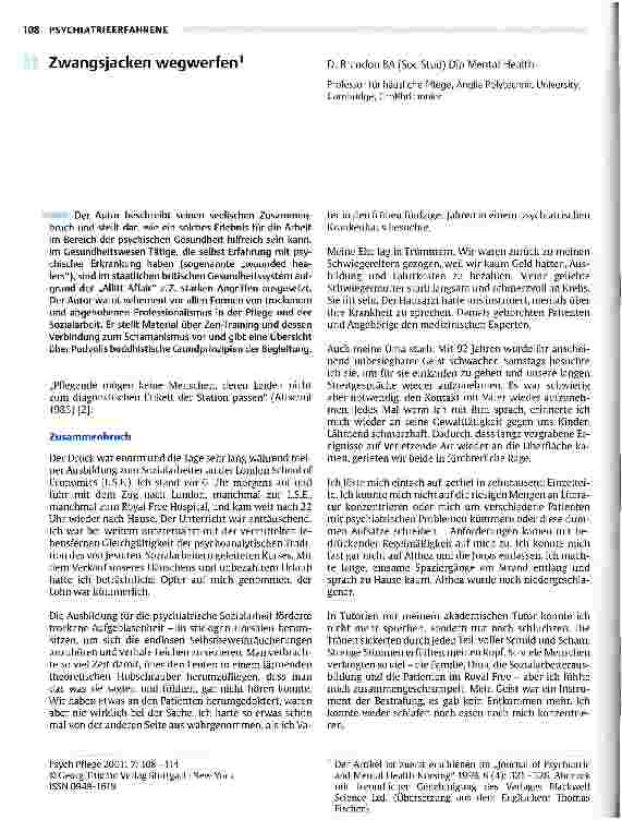 Vorschauseite 1: Zwangsjacken wegwerfen