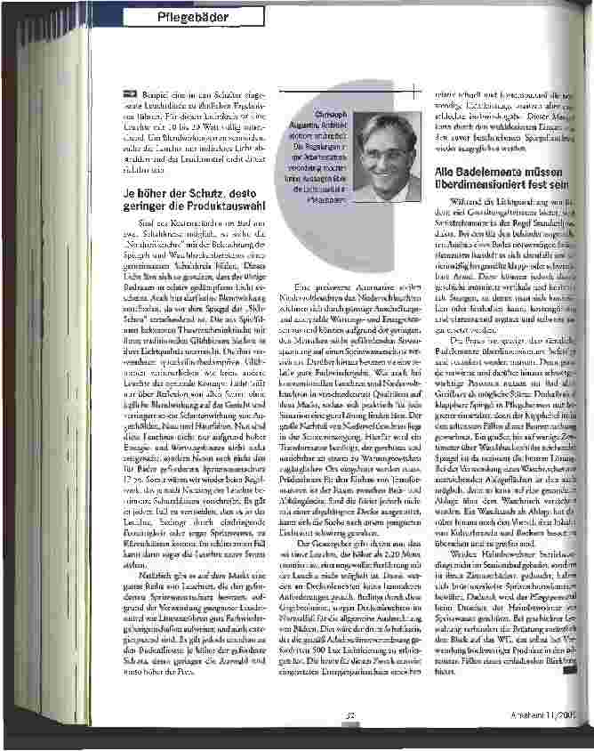 Vorschauseite 3: Wohnraum und Arbeitsplatz Anforderungen an die Badgestaltung in Heimen