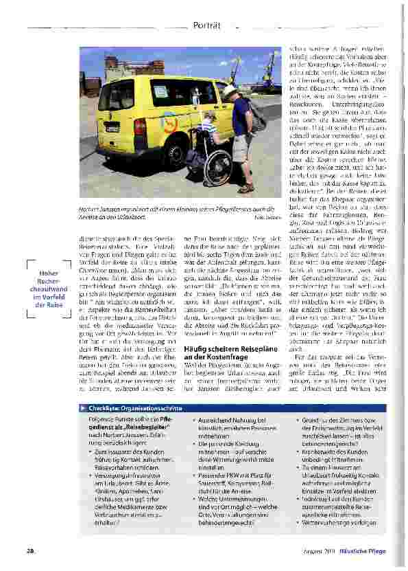 Vorschauseite 3: Der Pflegedienst als Spezial-Reiseveranstalter