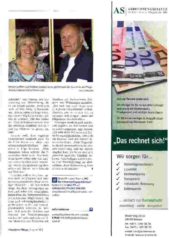 Vorschauseite 4: Der Pflegedienst als Spezial-Reiseveranstalter