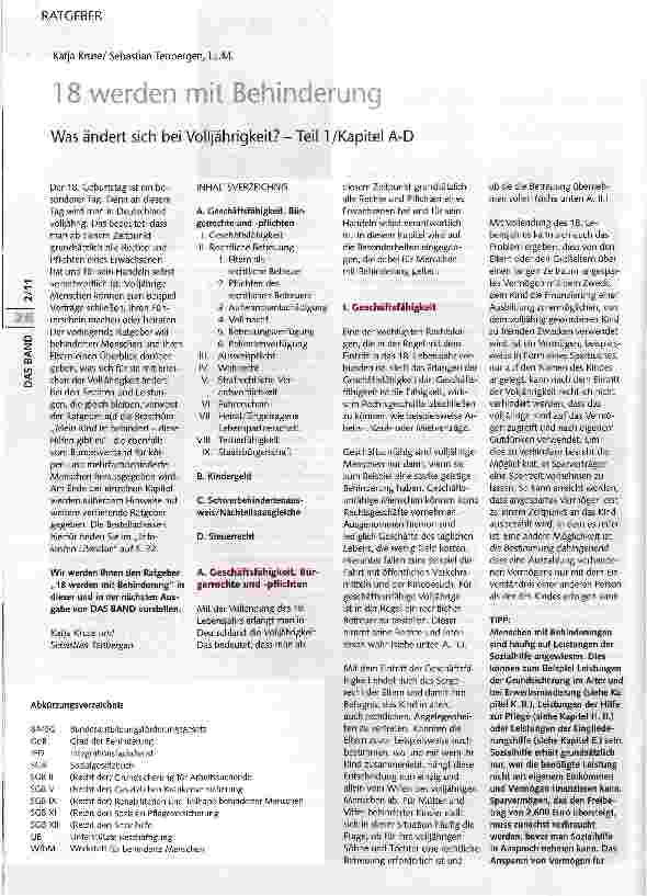 Vorschauseite 1: 18 werden mit Behinderung