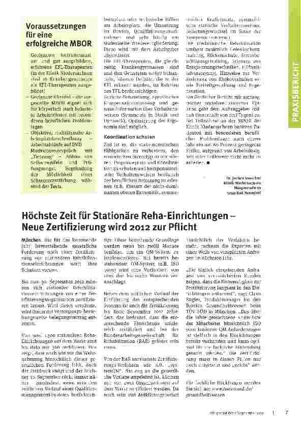 Vorschauseite 3: MBOR: Ein Praxisbericht