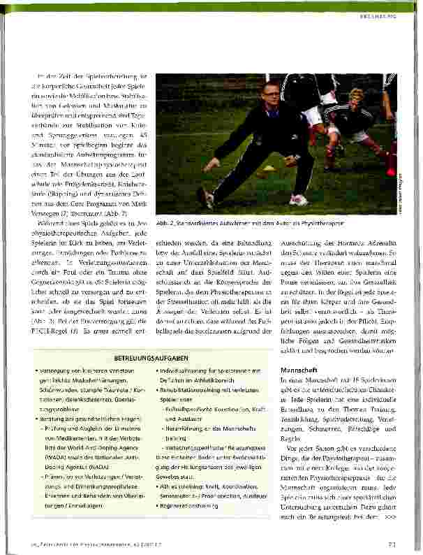 Vorschauseite 2: Sportphysiotherapie im Frauenfußball
