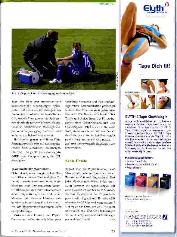 Vorschauseite 4: Sportphysiotherapie im Frauenfußball