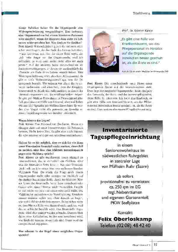 Vorschauseite 2: Es werden längst nicht alle potenziellen Spender erkannt