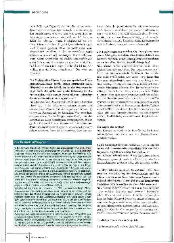 Vorschauseite 3: Es werden längst nicht alle potenziellen Spender erkannt
