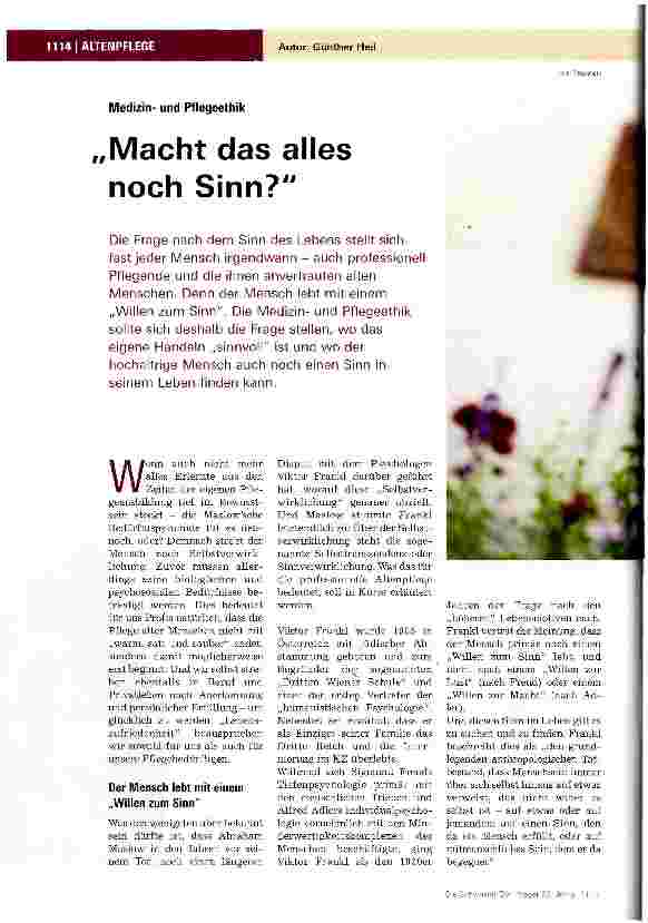 Vorschauseite 1: „Macht das alles noch Sinn?