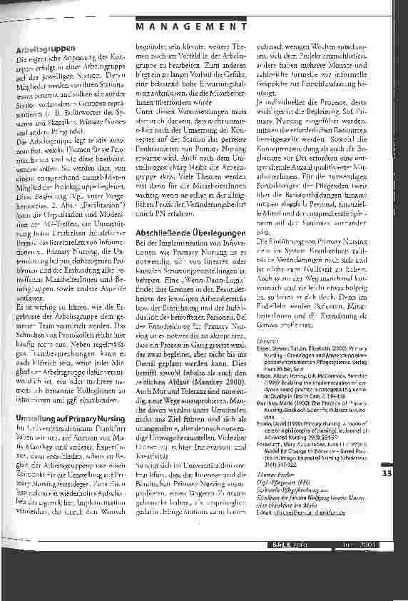 Vorschauseite 4: Einführung von Primary Nursing