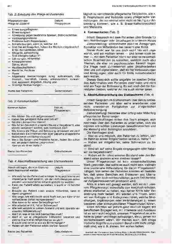 Vorschauseite 2: Bericht über einen Modellversuch mit einer Pflegekonzeption