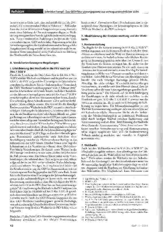 Vorschauseite 2: Das GKV-Finanzierungsgesetz aus vertragsarztrechtlicher Sicht