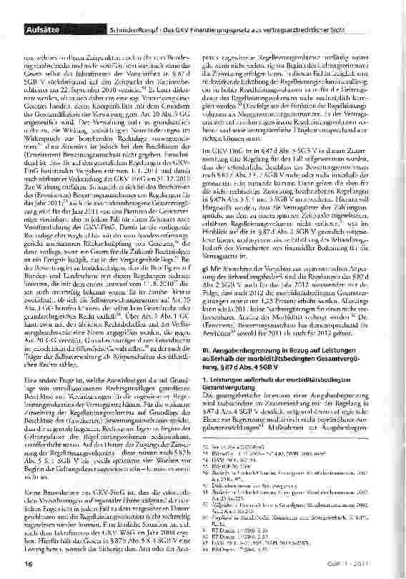Vorschauseite 6: Das GKV-Finanzierungsgesetz aus vertragsarztrechtlicher Sicht