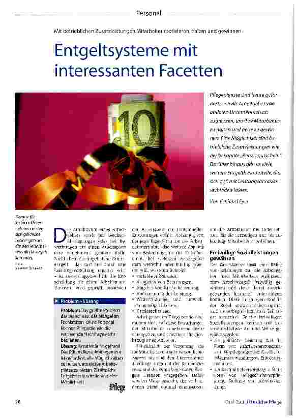 Vorschauseite 1: Entgeltsysteme mit interessanten Facetten