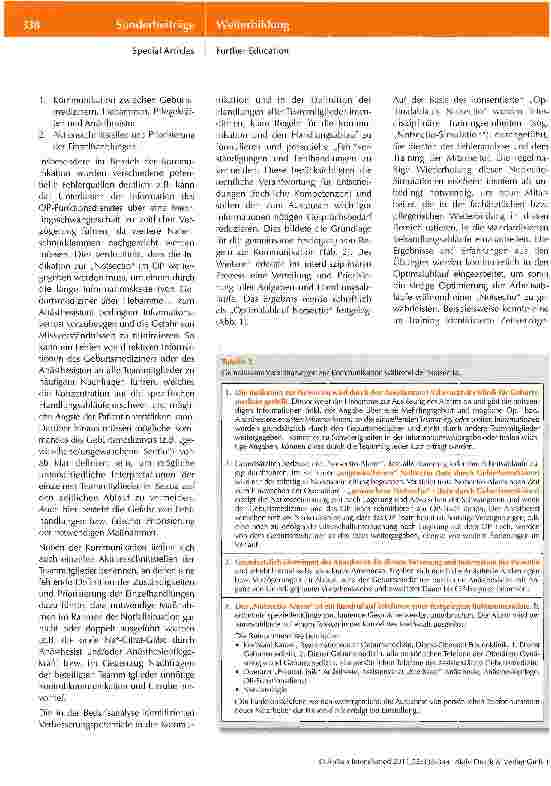 Vorschauseite 3: Interdisziplinäres Training der „Notsectio
