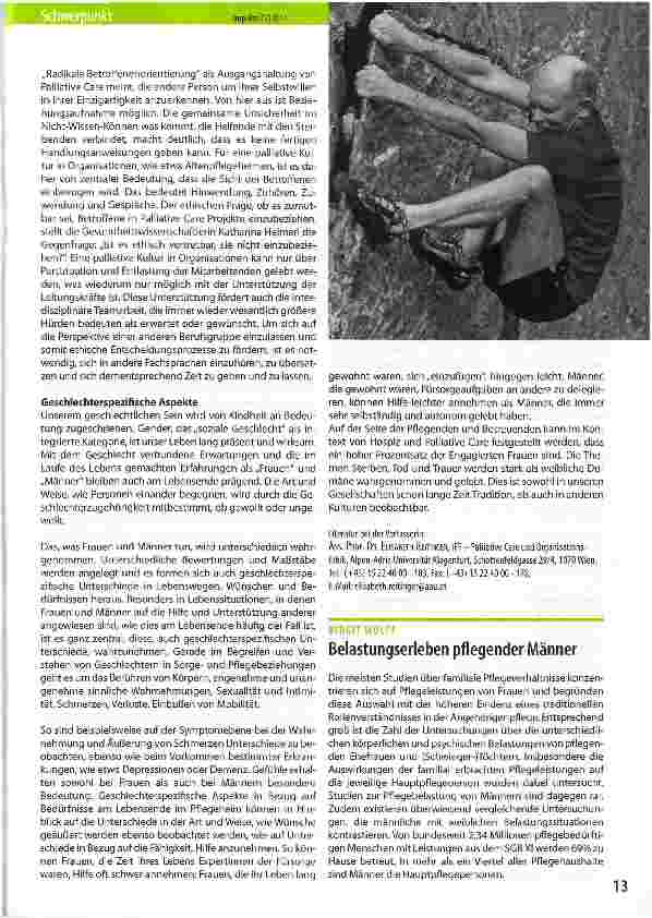 Vorschauseite 1: Belastungserleben pflegender Männer