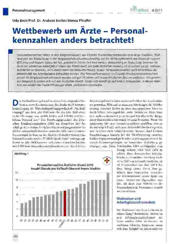 Vorschauseite 1: Wettbewerb um Ärzte - Personal kennzahlen anders betrachtet!