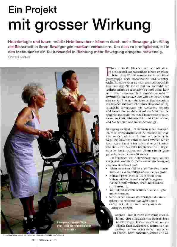 Vorschauseite 1: Ein Projekt mit grosser Wirkung