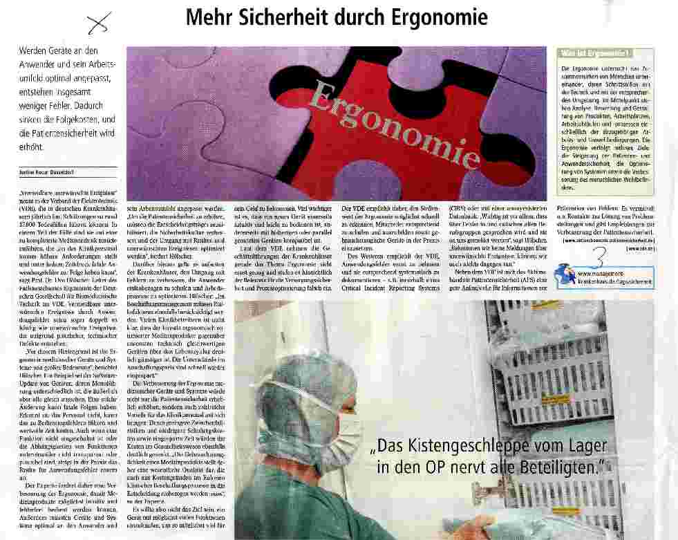 Vorschauseite 1: Mehr Sicherheit durch Ergonomie
