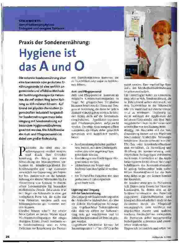 Vorschauseite 1: Hygiene ist das A und O