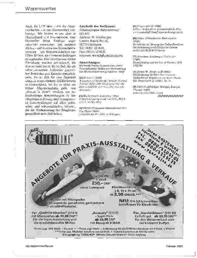 Vorschauseite 4: BEIKOST - STILLENEMPFEHLUNGEN MANIPULIERT VON SÄUGLINGSNAHRUNGSHERSTELLERN?