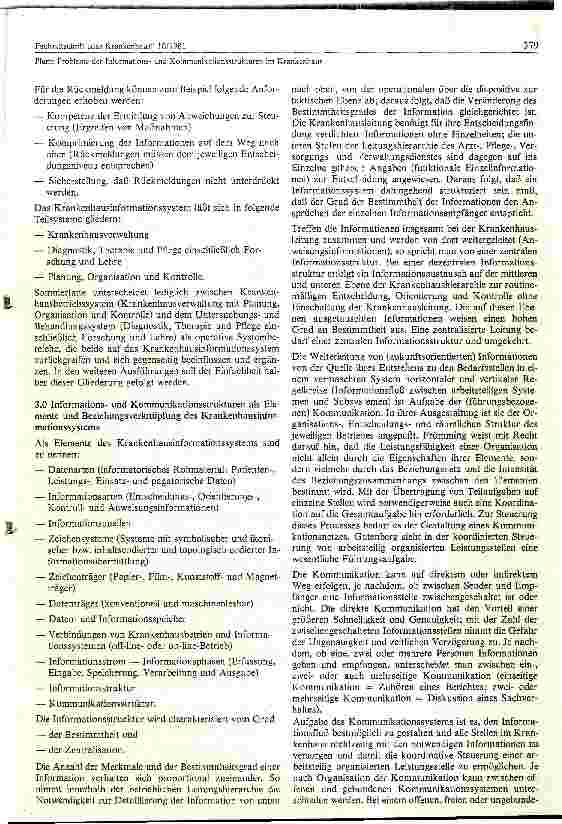 Vorschauseite 3: Probleme der Informations u. Kommunikationsstruktur im Krankenhaus