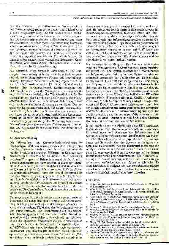 Vorschauseite 6: Probleme der Informations u. Kommunikationsstruktur im Krankenhaus