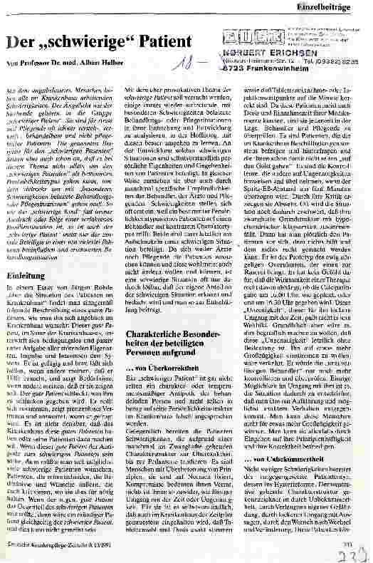 Vorschauseite 1: Der schwierige Patient