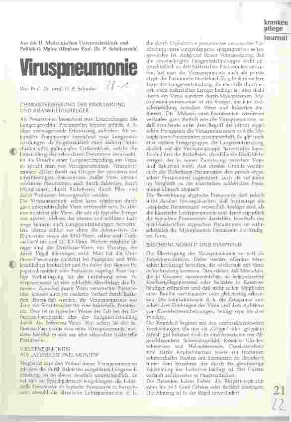 Vorschauseite 1: Viruspneumonie