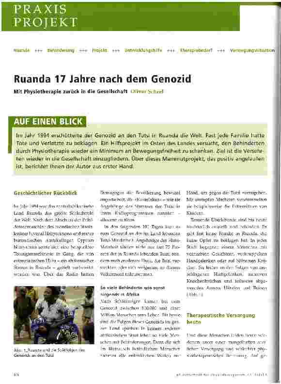 Vorschauseite 1: Ruanda 17 Jahre nach dem Genozid